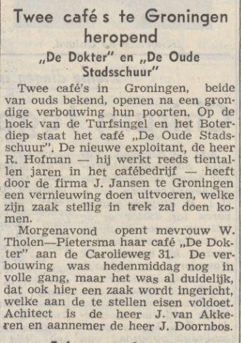 19540520 Nieuwbl vh Noorden artikel heropening