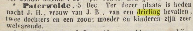 18571205 Provinciale Drentsche en Asser courant drieling