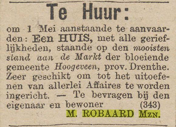 18870202 Het nieuws van den dag kleine courant te huur huis M Robaard Mzn