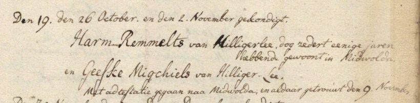 huwelijksinschrijving heiligerlee harm en geeske